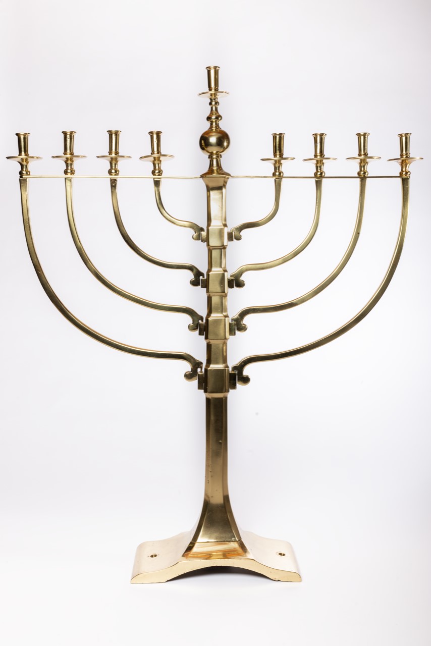 Kleine vergulde Menorah / Menora van 11 cm - Shalom voor Israël